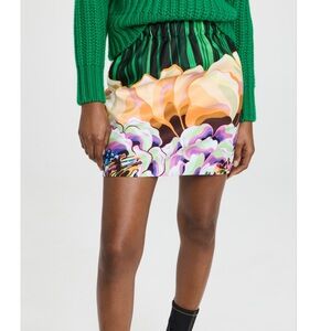 NEW Kika Vargas Cici Colorful Floral Pocket Elastic Waist Shopbop Miniskirt XS